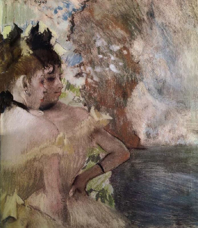 Edgar Degas The Female actress in the background Norge oil painting art